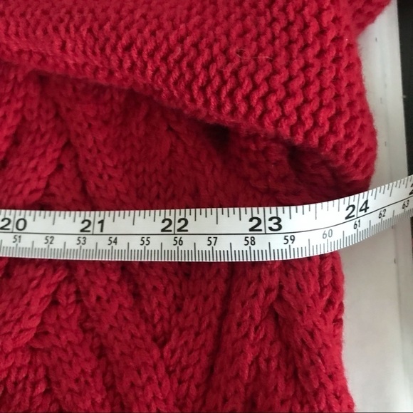 New! Chaps Cable Knit Mockneck Red Holiday Sweater Plus Size 0X - Picture 13 of 13